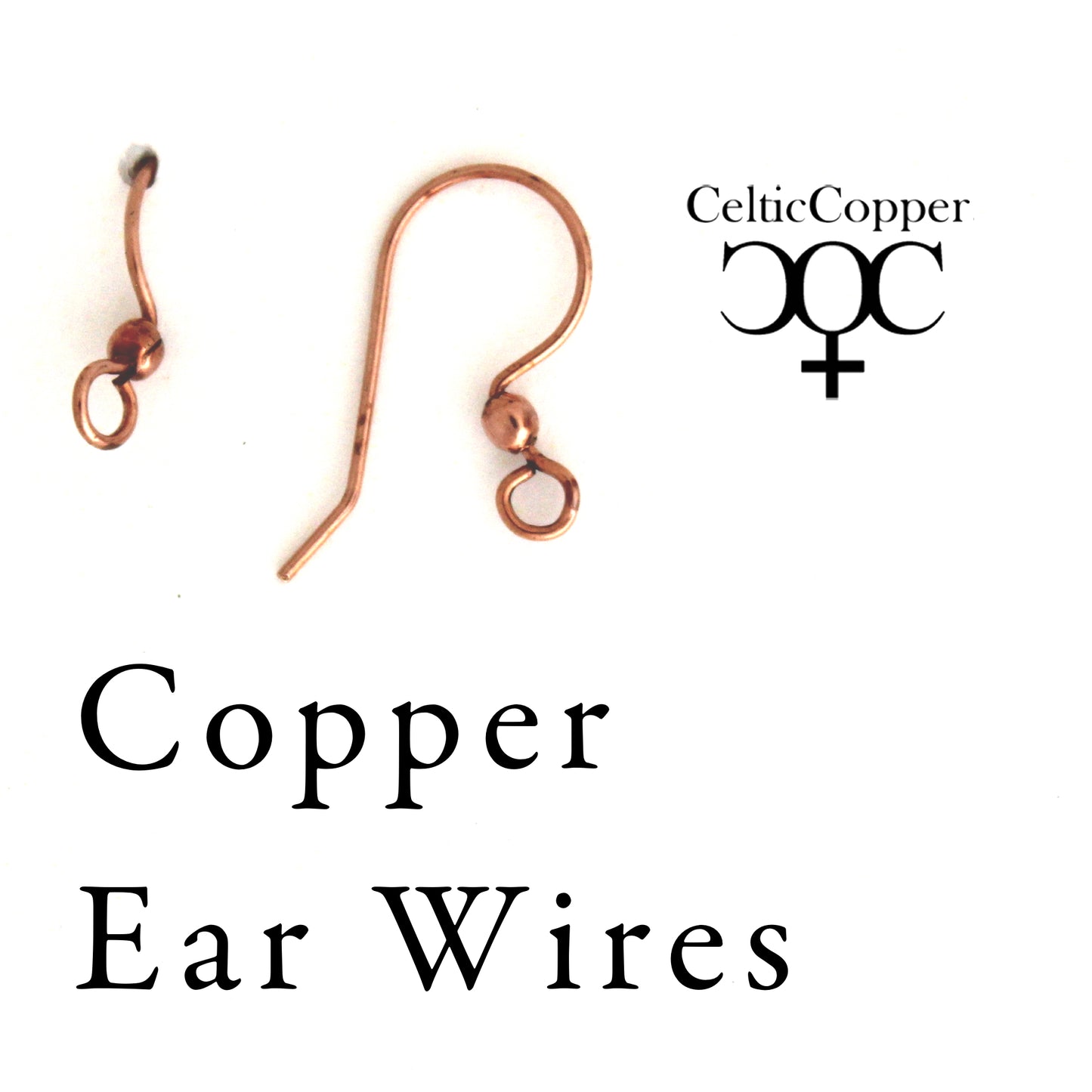 Copper Crescent Hoop Earrings ECD48A Amethyst Copper Drop Earrings