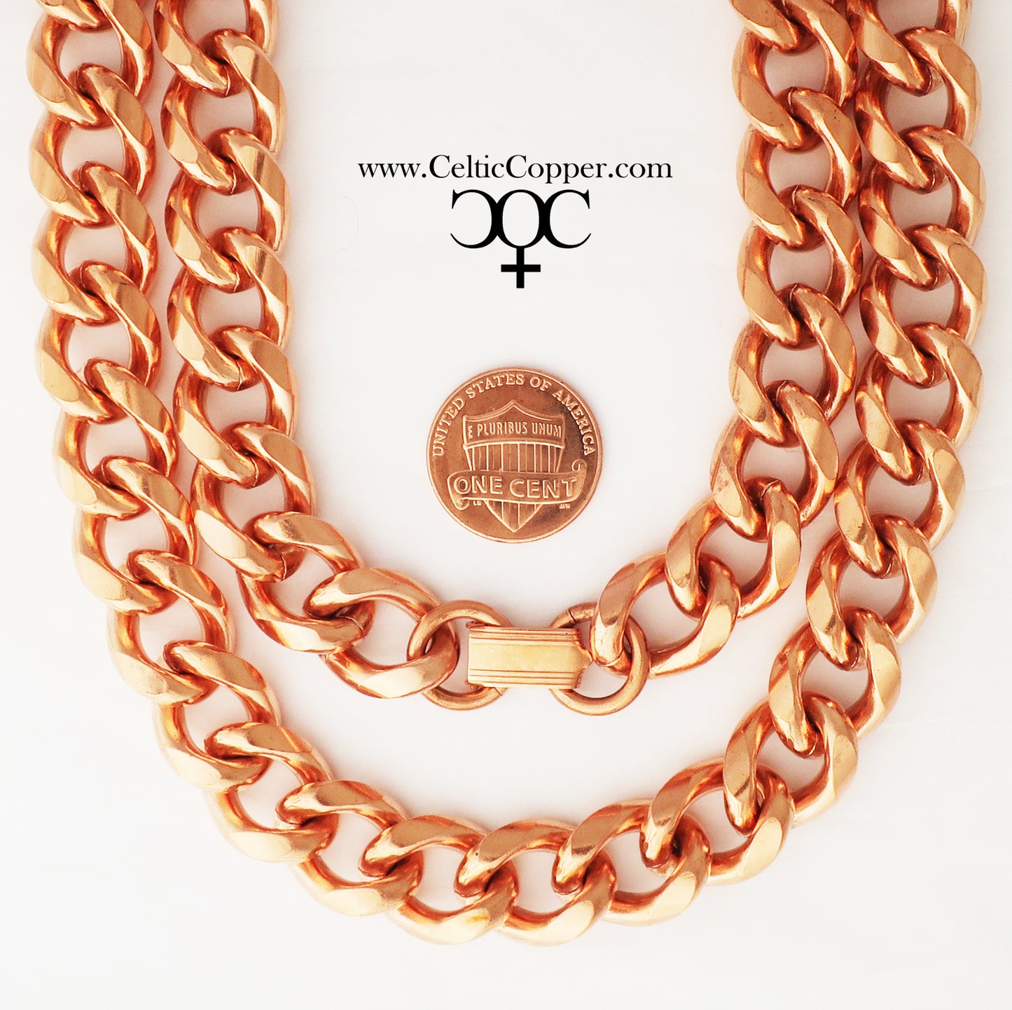 Custom Necklace Chain Heavy Duty Cuban Curb Chain Necklace NC79 Bold 13mm Copper Curb Chain Necklace Custom Size Chain