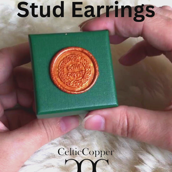 copper all stud earrings