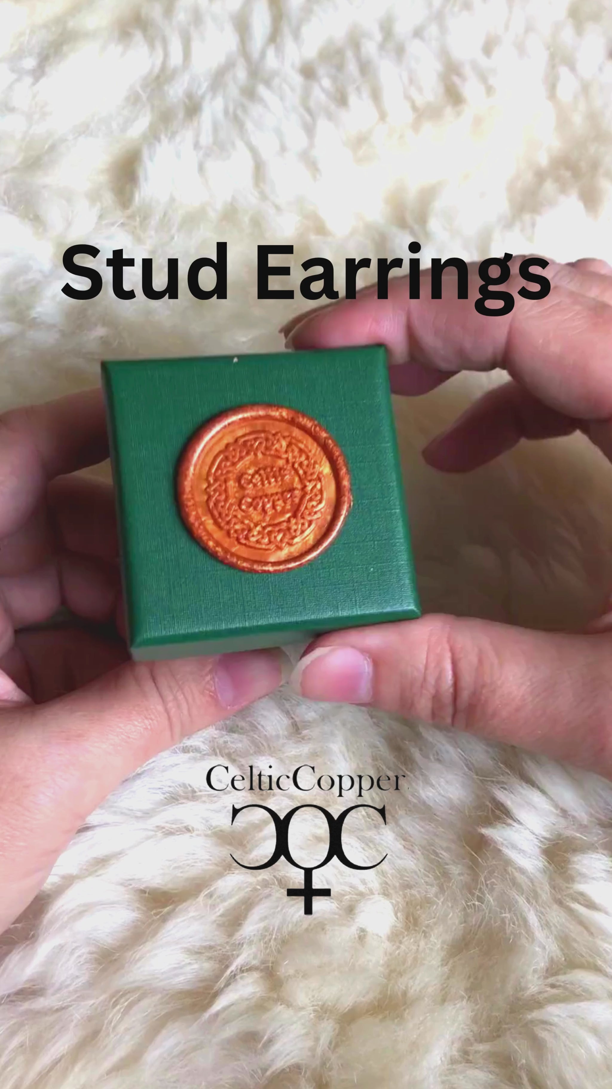 copper all stud earrings