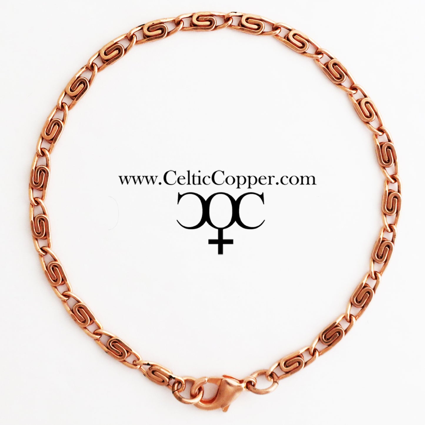 Fine Scroll Chain Copper Jewelry Set SET61 Solid Copper Chain Necklace And Bracelet