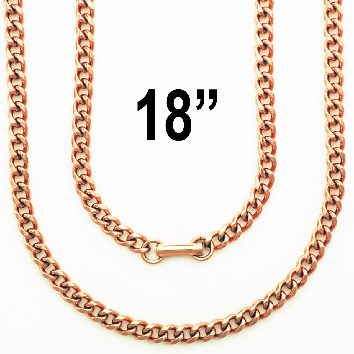 Cuban Curb Chain Jewelry Set SET72 Solid Copper Chain Necklace And Bracelet