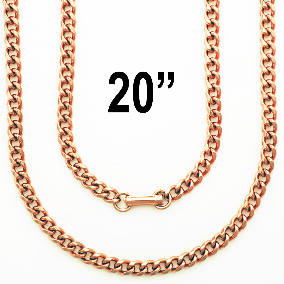 Cuban Curb Chain Jewelry Set SET72 Solid Copper Chain Necklace And Bracelet