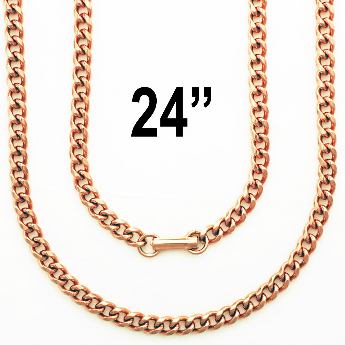 Cuban Curb Chain Jewelry Set SET72 Solid Copper Chain Necklace And Bracelet