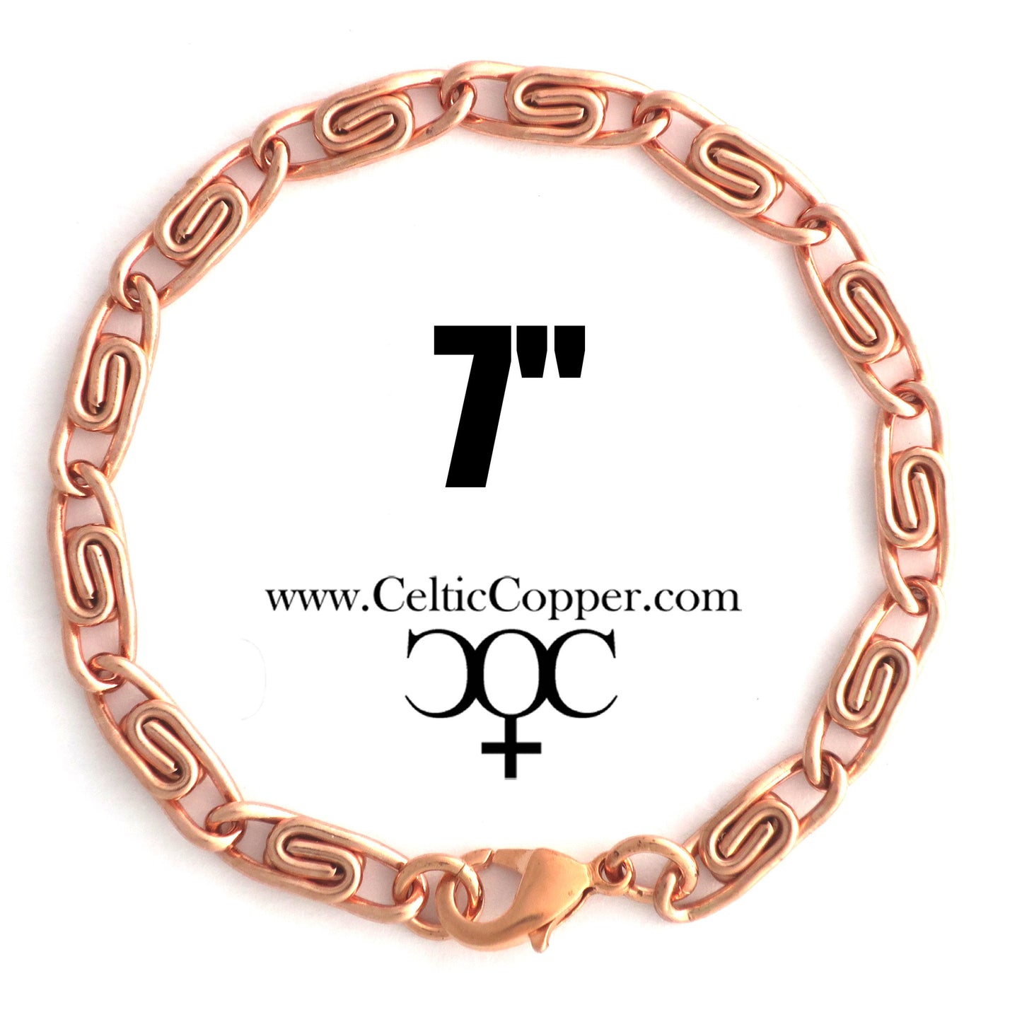 Solid Copper Scroll Chain Bracelet BC66 Medium 5mm Celtic Scroll Chain Bracelet For Men And Women