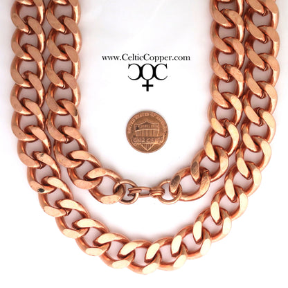 Bulk Copper Curb Chain 16mm Chunky Copper Chain by the Foot F162 Copper Jewelry Making Supplies