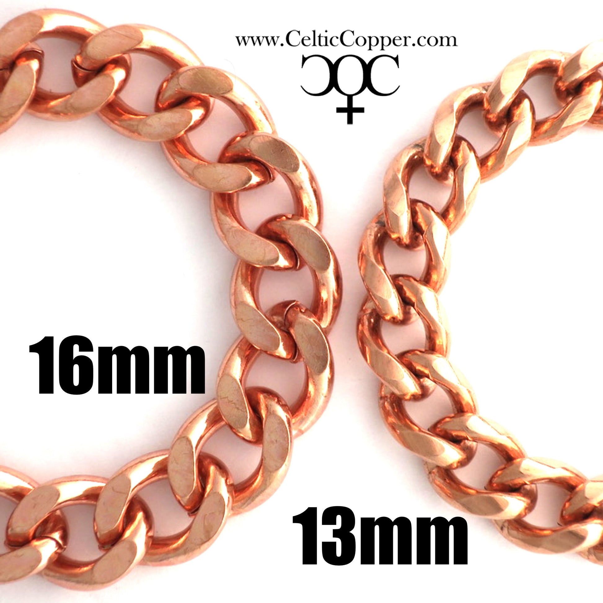 Super Chunky Solid Copper Necklace Chain NC162 Extra Heavy 16mm Copper Curb Chain Necklace 24 Inch Chain