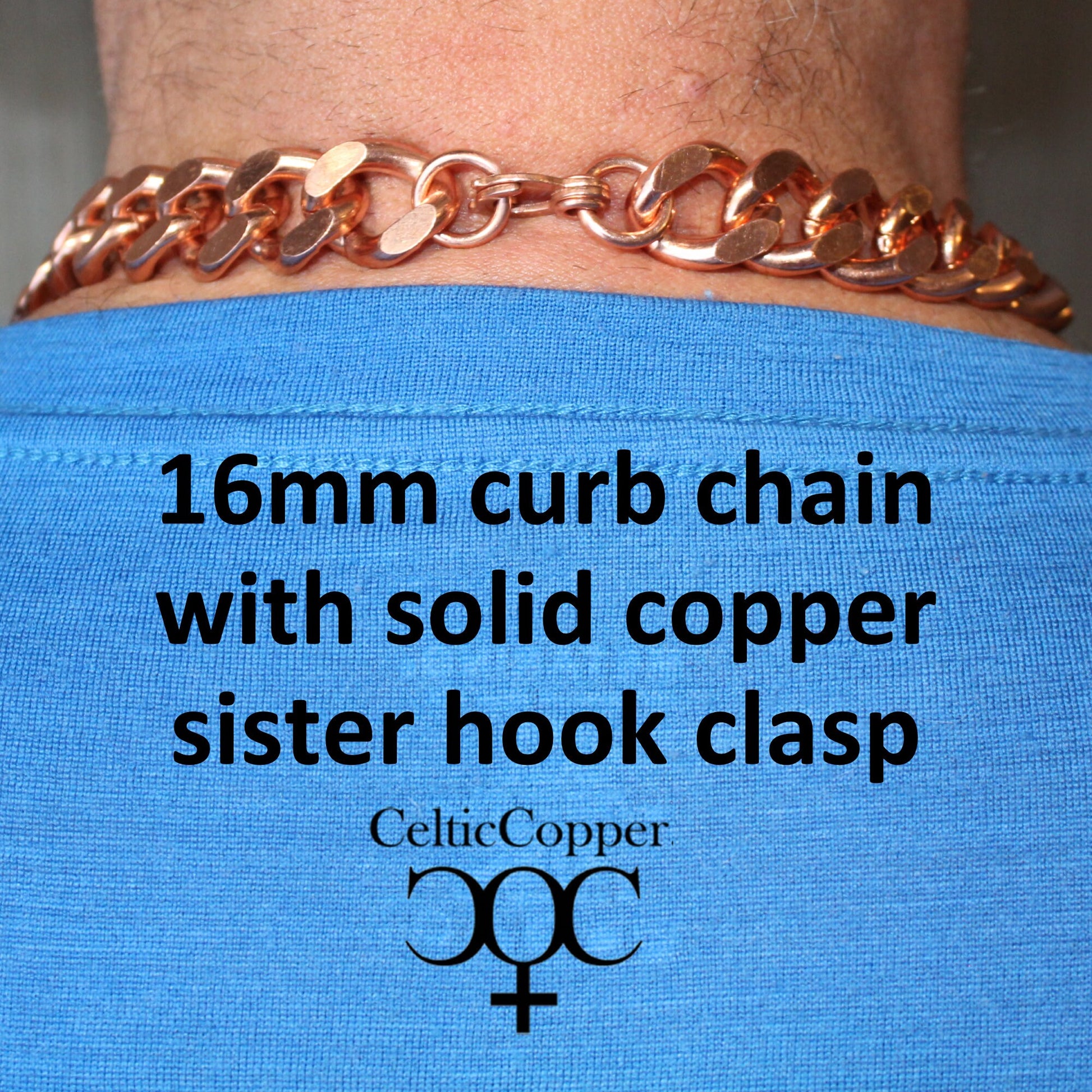 Super Chunky Solid Copper Necklace Chain NC162 Extra Heavy 16mm Copper Curb Chain Necklace 24 Inch Chain