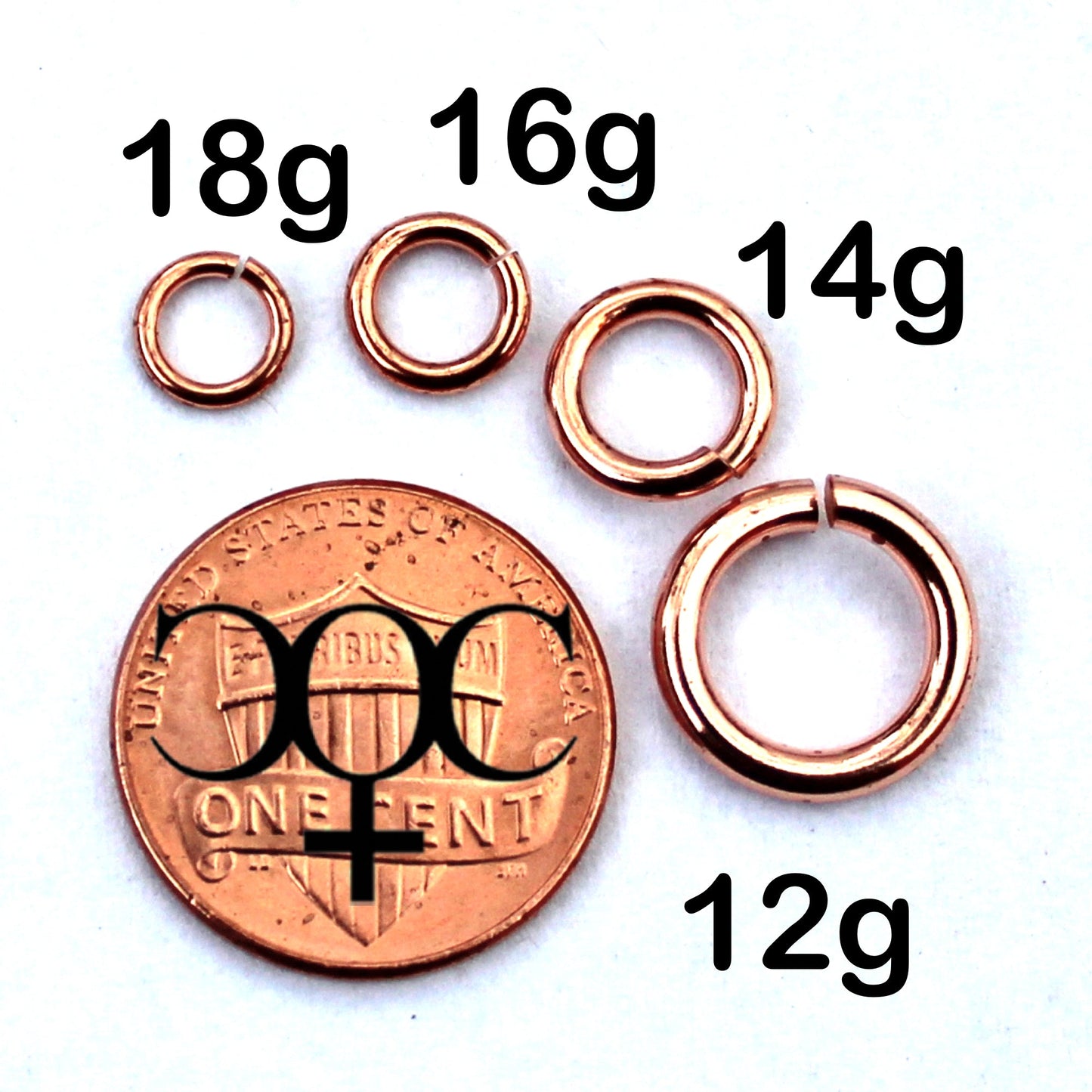 Heavy Duty 12 Gauge Copper Jump Rings JSR12x Solid Copper Jewelry Findings Copper Ring 10-Pack