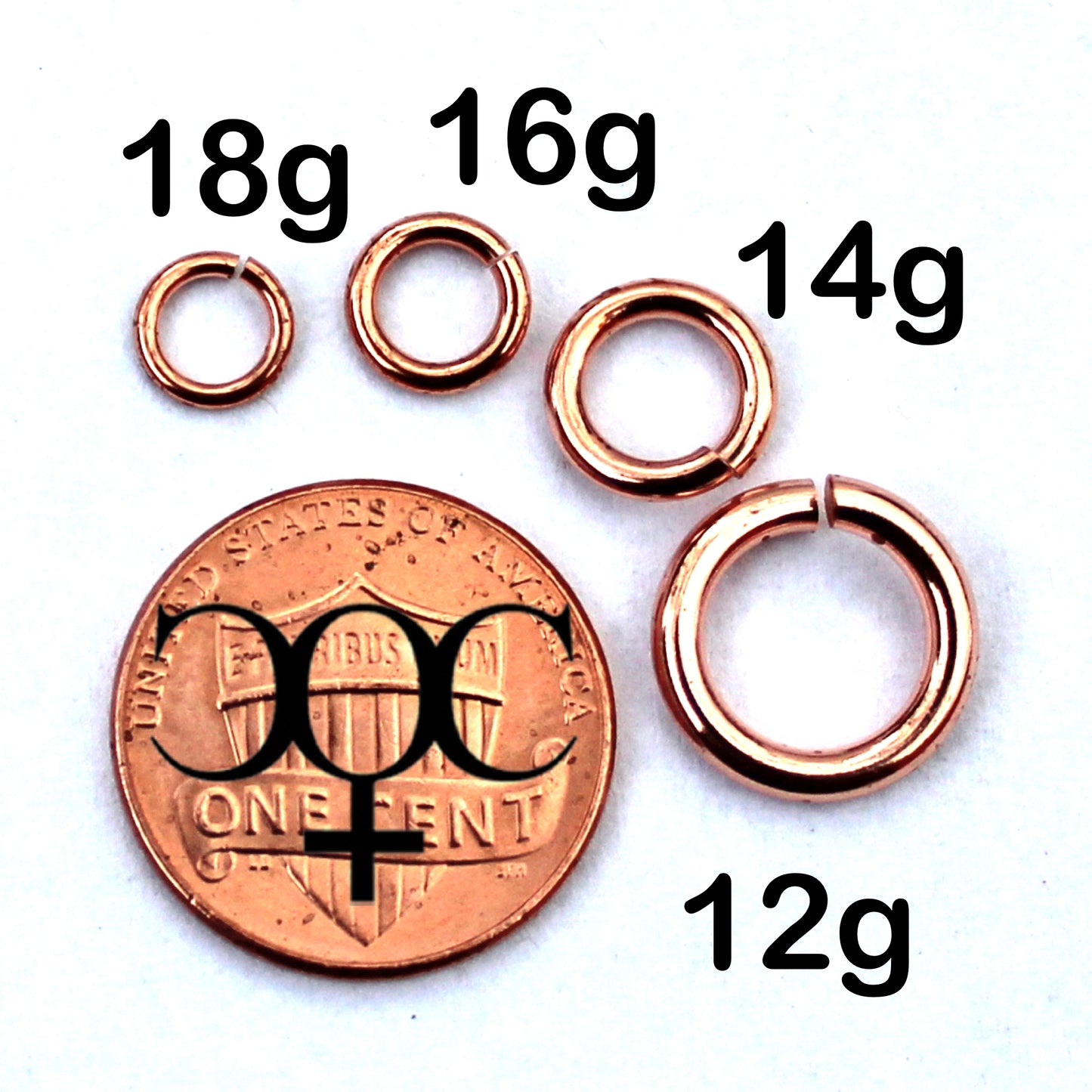 Heavy Weight 14 Gauge Copper Jump Rings JSR14 Solid Copper Jewelry Findings Copper Ring 10-Pack